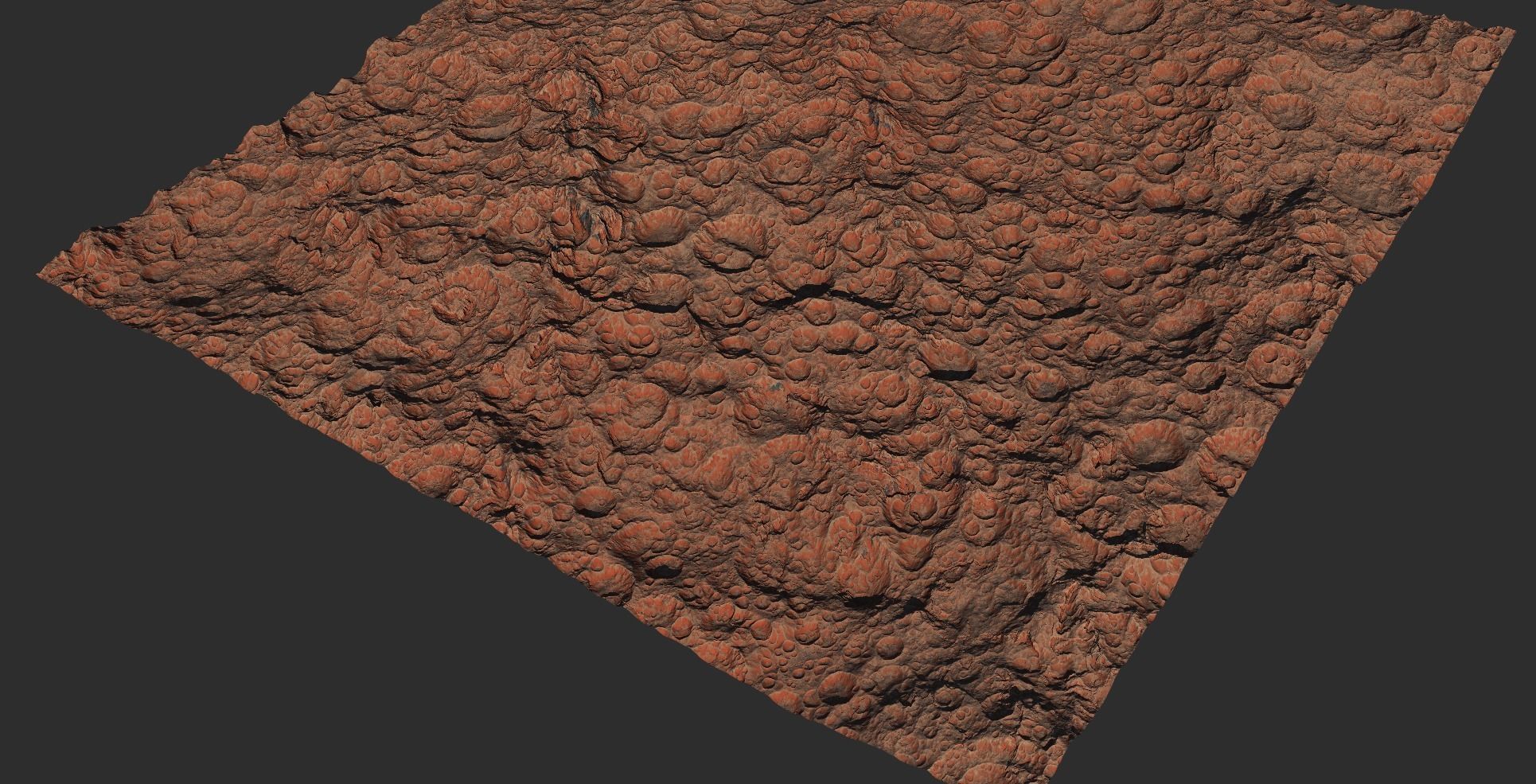 16k Seamless Craters Surface 4 SciFi Open World Variations Low-poly 3D model_36