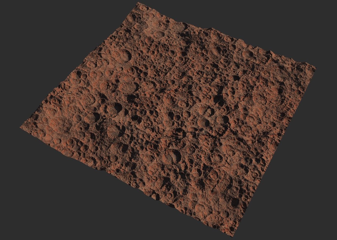 16k Seamless Craters Surface 4 SciFi Open World Variations Low-poly 3D model_34