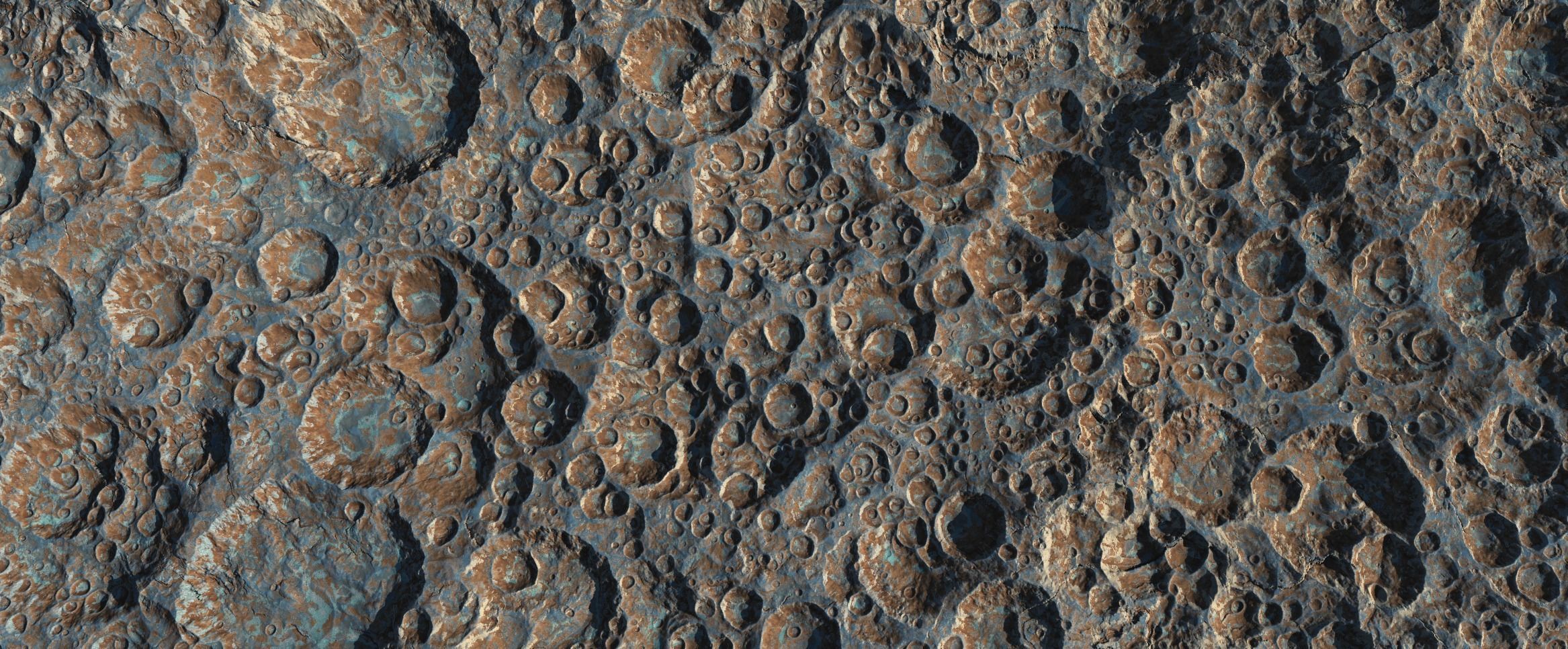 16k Seamless Craters Surface 4 SciFi Open World Variations Low-poly 3D model_9