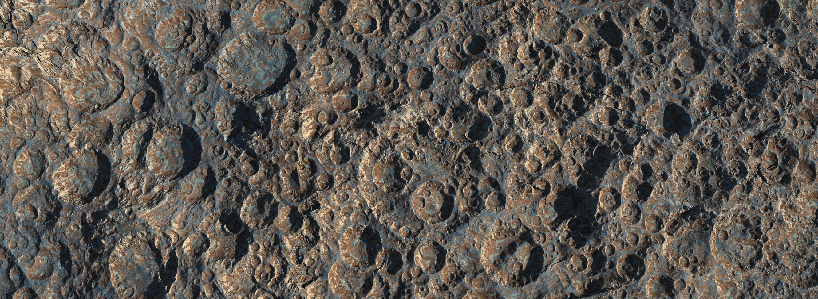 16k Seamless Craters Surface 4 SciFi Open World Variations Low-poly 3D model_13