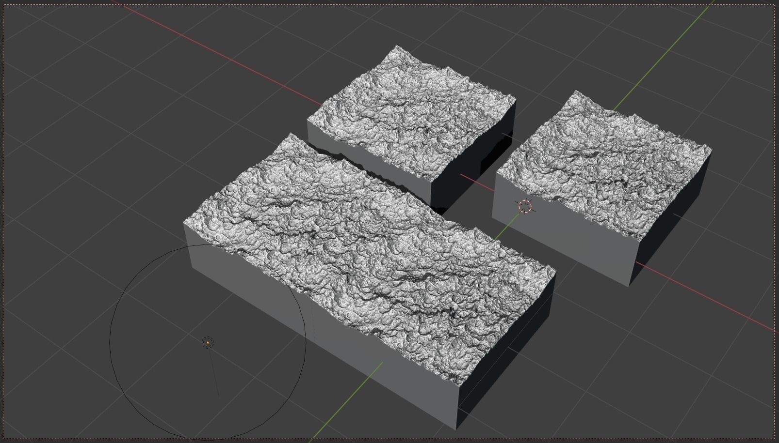 16k Seamless Craters Surface 4 SciFi Open World Variations Low-poly 3D model_21