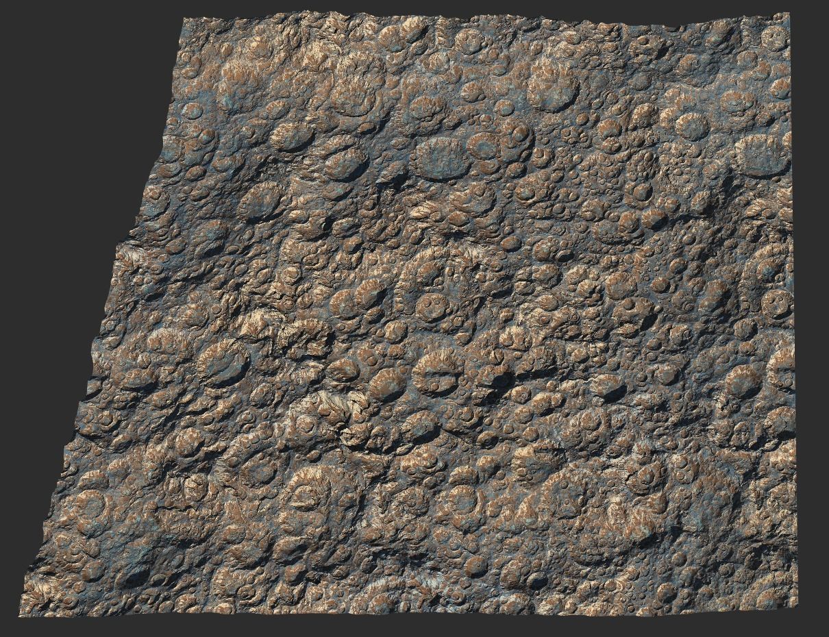 16k Seamless Craters Surface 4 SciFi Open World Variations Low-poly 3D model_33