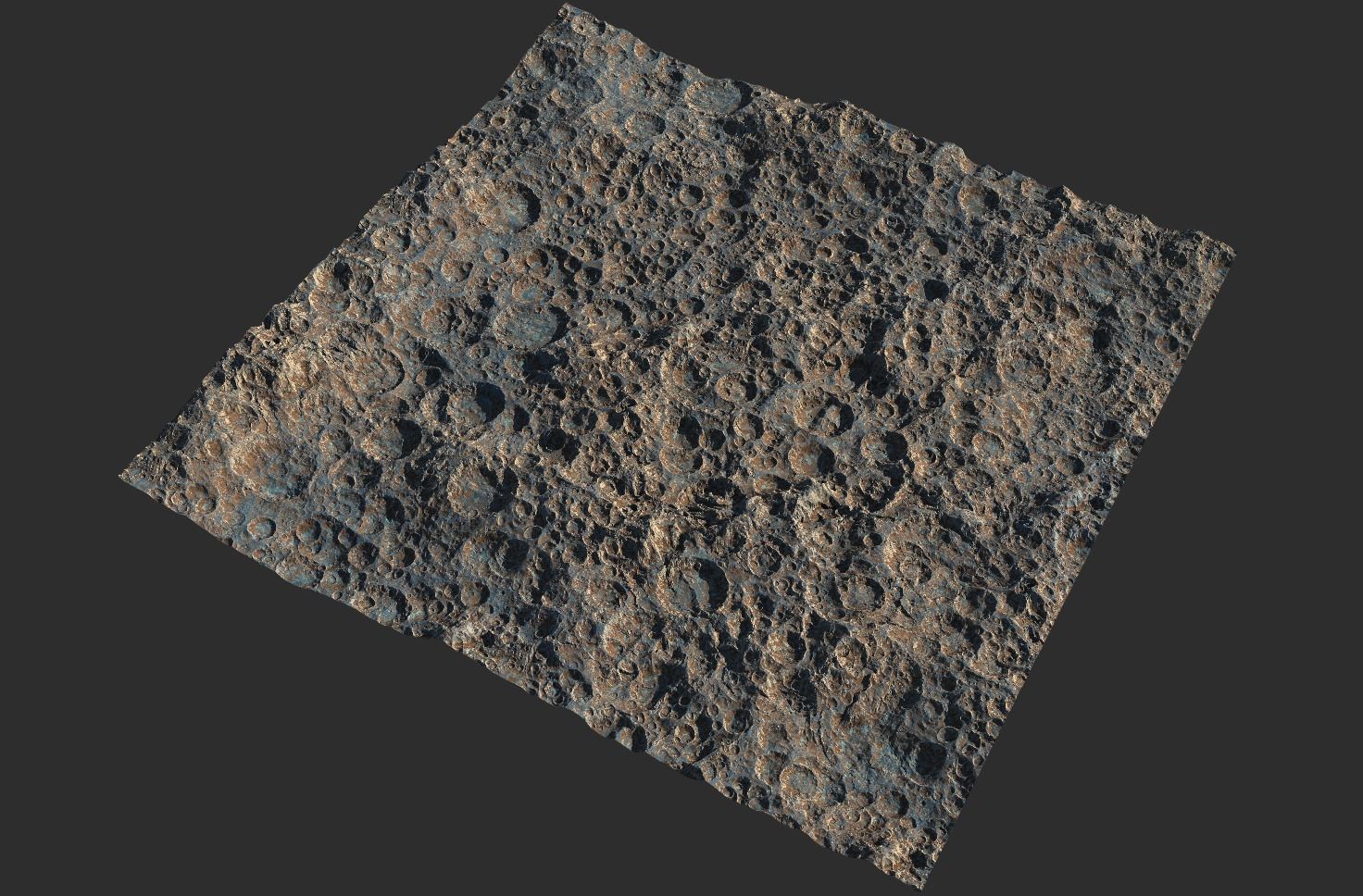 16k Seamless Craters Surface 4 SciFi Open World Variations Low-poly 3D model_26