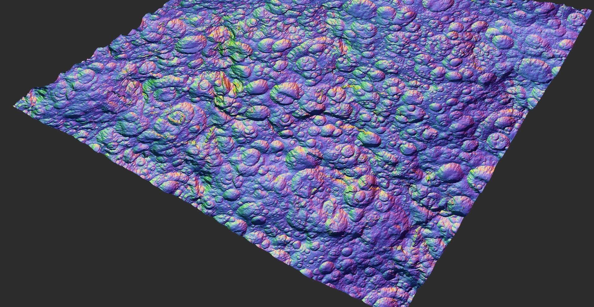 16k Seamless Craters Surface 4 SciFi Open World Variations Low-poly 3D model_43