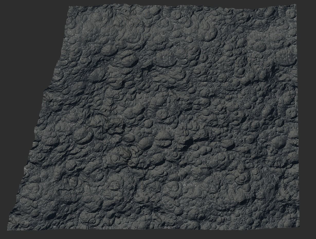 16k Seamless Craters Surface 4 SciFi Open World Variations Low-poly 3D model_30
