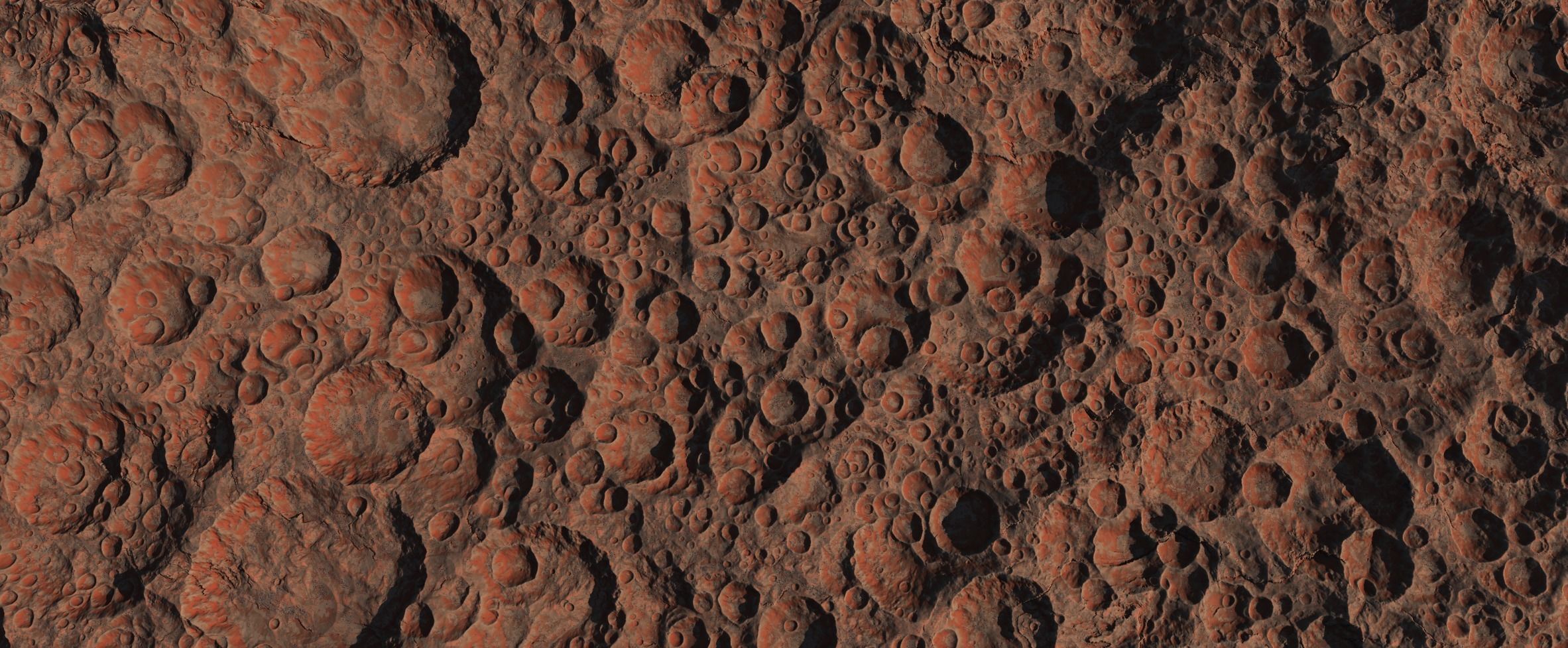 16k Seamless Craters Surface 4 SciFi Open World Variations Low-poly 3D model_10