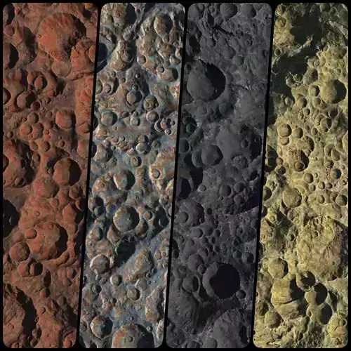 16k Seamless Craters Surface 4 SciFi Open World Variations Low-poly 3D model 16k Seamless Craters Surface 4 SciFi Open World Variations Low-poly 3D model