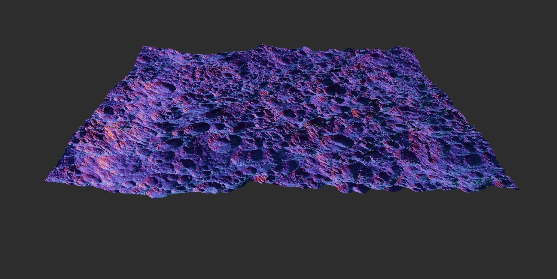 16k Seamless Craters Surface 4 SciFi Open World Variations Low-poly 3D model_25