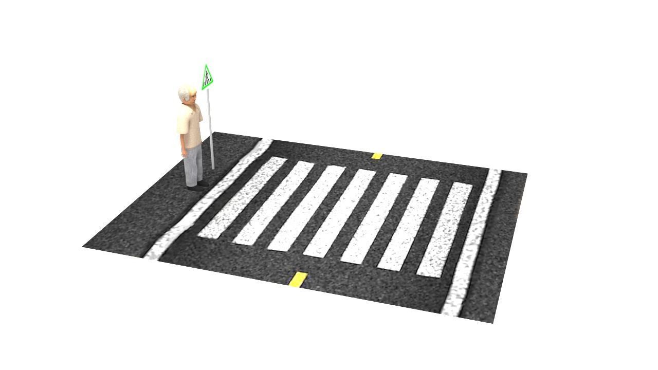 Old man People Wark  3D model_3