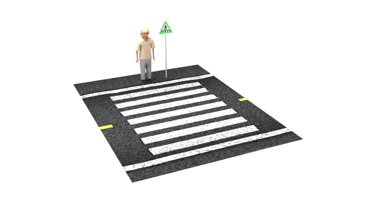 Old man People Wark  3D model_2