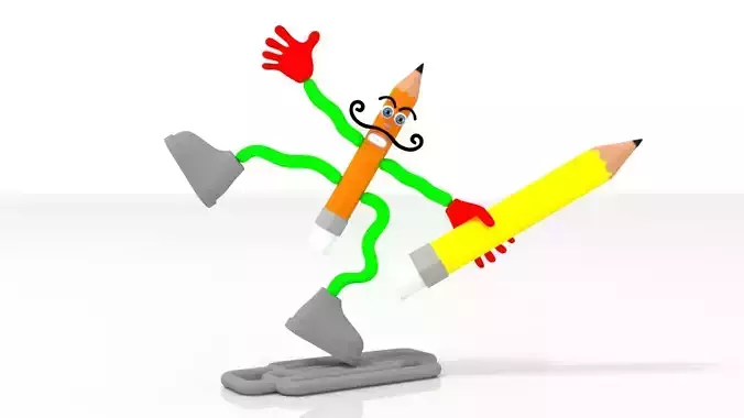 Pensil character  3D print model