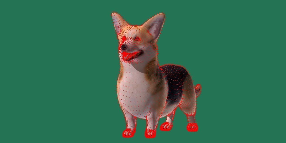 Pembroke Welsh Corgi Dog Low-poly 3D model_21