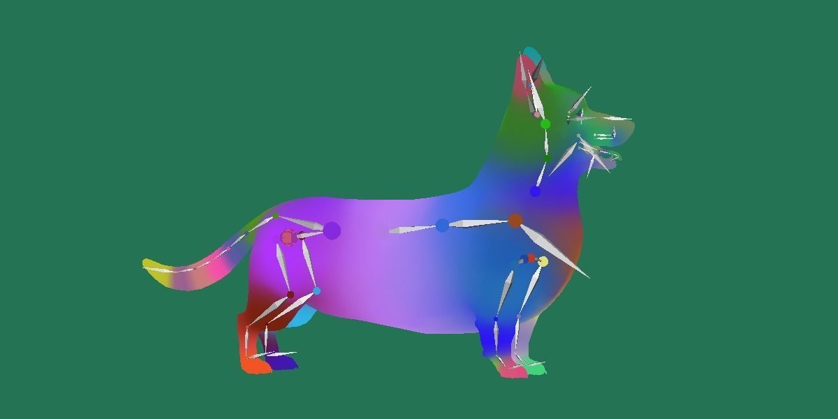 Pembroke Welsh Corgi Dog Low-poly 3D model_31