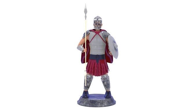 Gladiator with shell figther  STL 3D print model