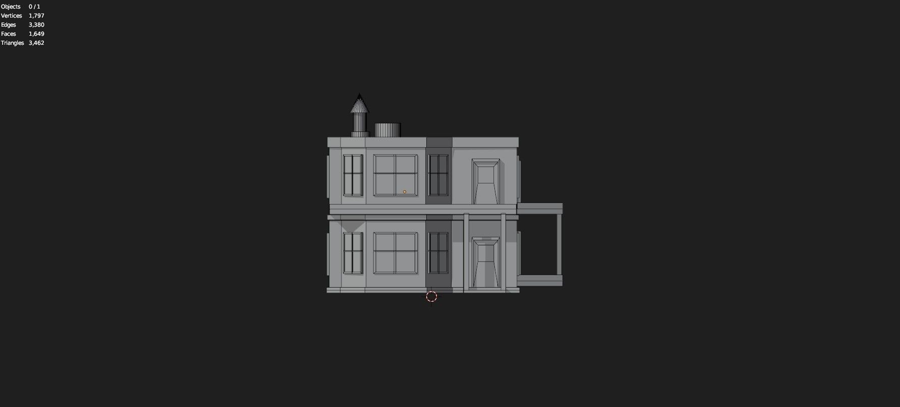 Low Poly Stylized Building -4 - Mobile Game Ready Asset Low-poly 3D model_16