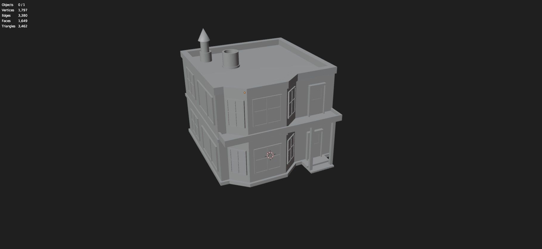 Low Poly Stylized Building -4 - Mobile Game Ready Asset Low-poly 3D model_9