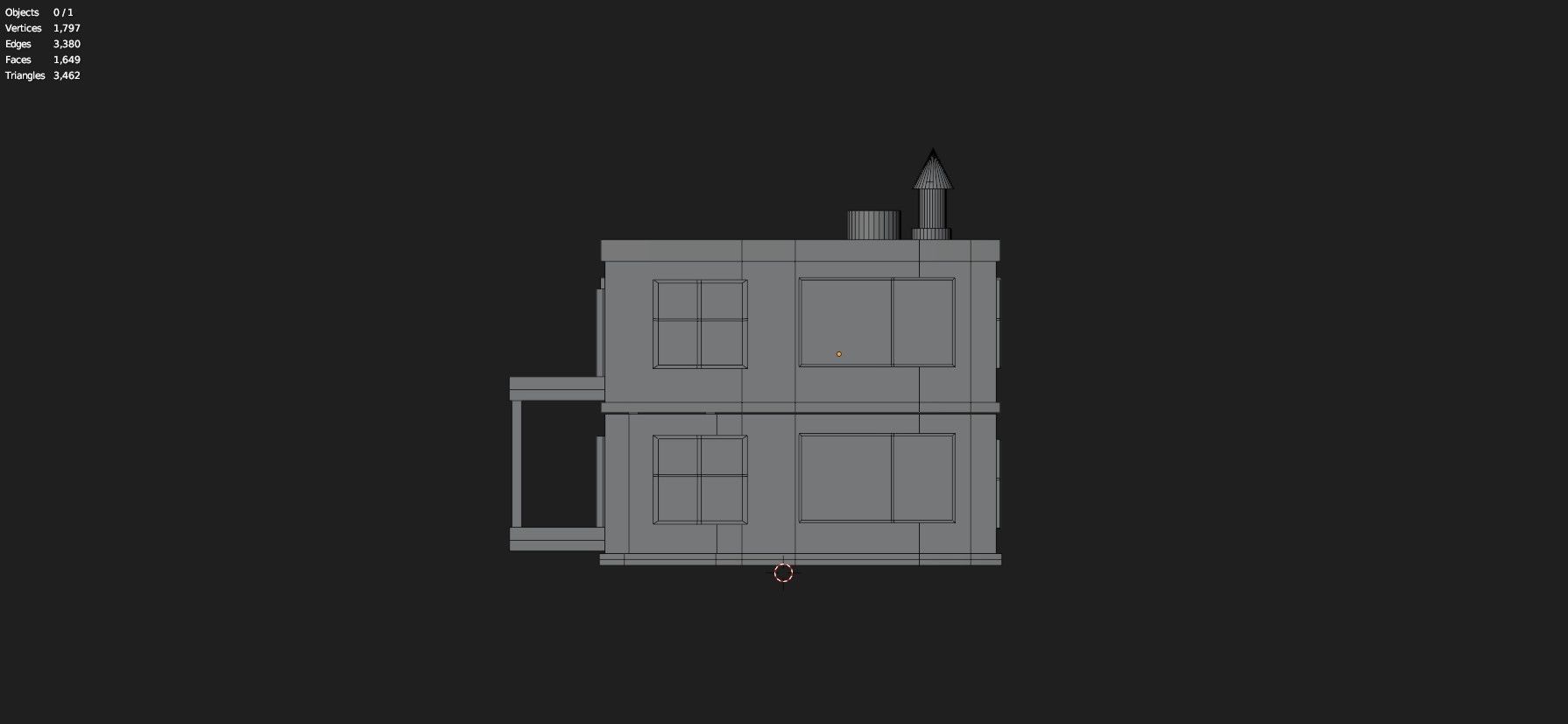 Low Poly Stylized Building -4 - Mobile Game Ready Asset Low-poly 3D model_18