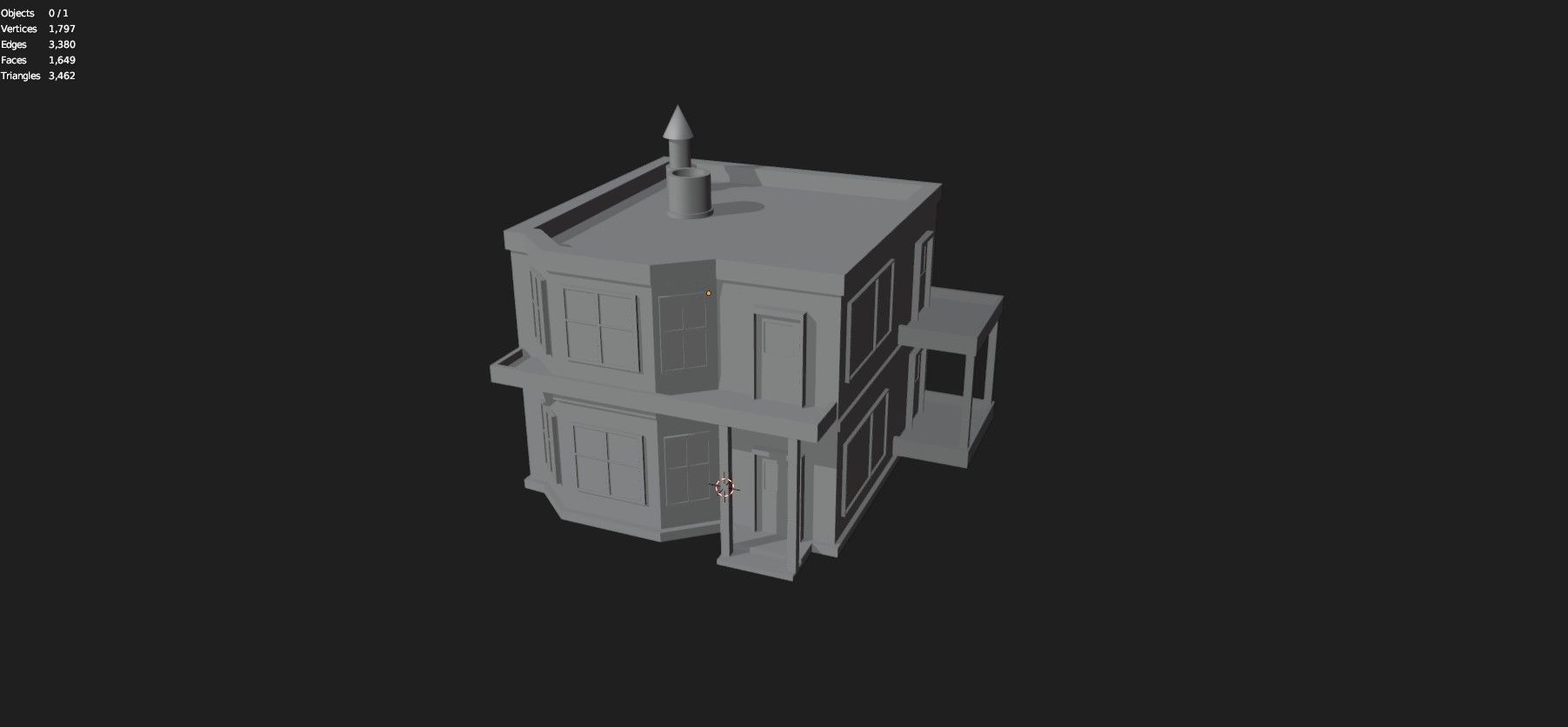Low Poly Stylized Building -4 - Mobile Game Ready Asset Low-poly 3D model_14