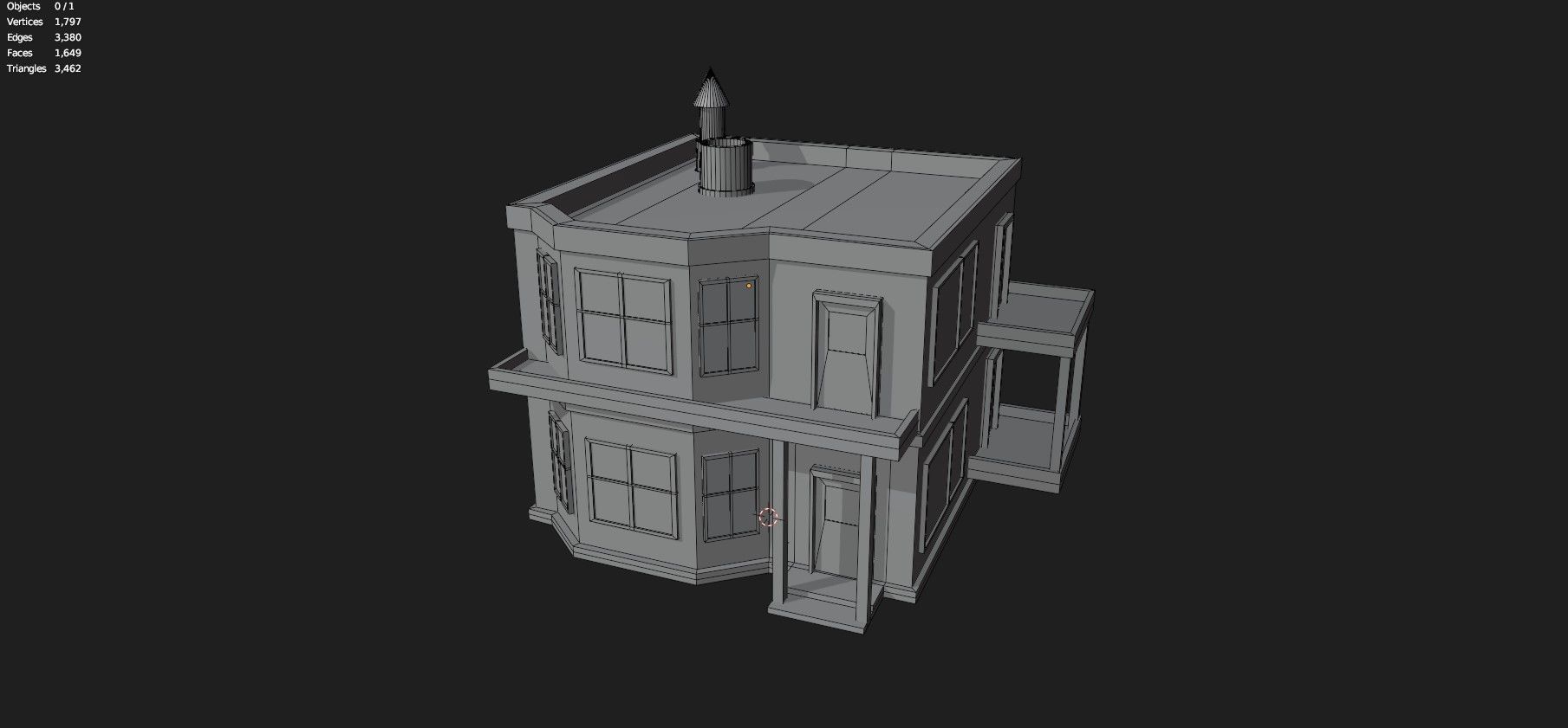 Low Poly Stylized Building -4 - Mobile Game Ready Asset Low-poly 3D model_20