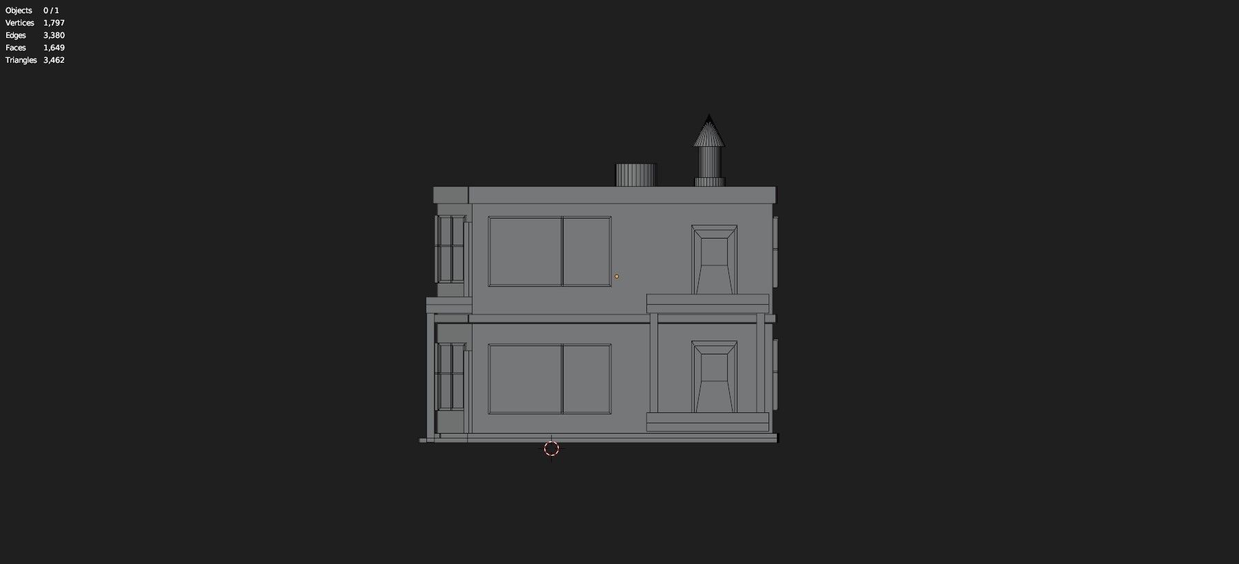 Low Poly Stylized Building -4 - Mobile Game Ready Asset Low-poly 3D model_17