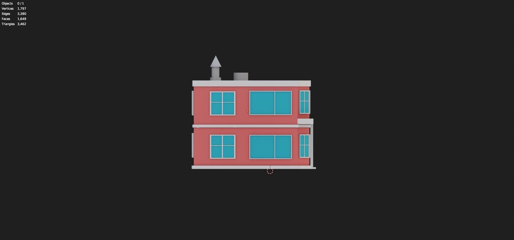 Low Poly Stylized Building -4 - Mobile Game Ready Asset Low-poly 3D model_6