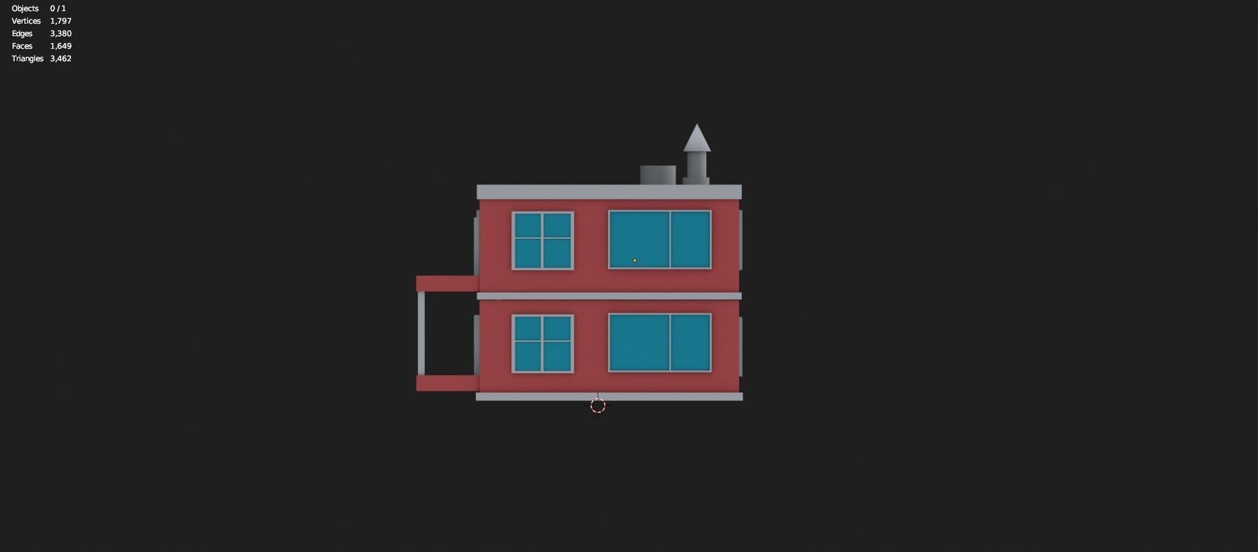 Low Poly Stylized Building -4 - Mobile Game Ready Asset Low-poly 3D model_5