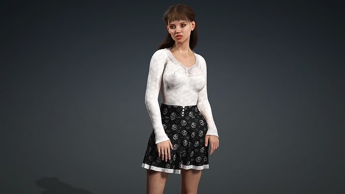 Sexy Character - Fully Rigged 3D model Low-poly 3D model