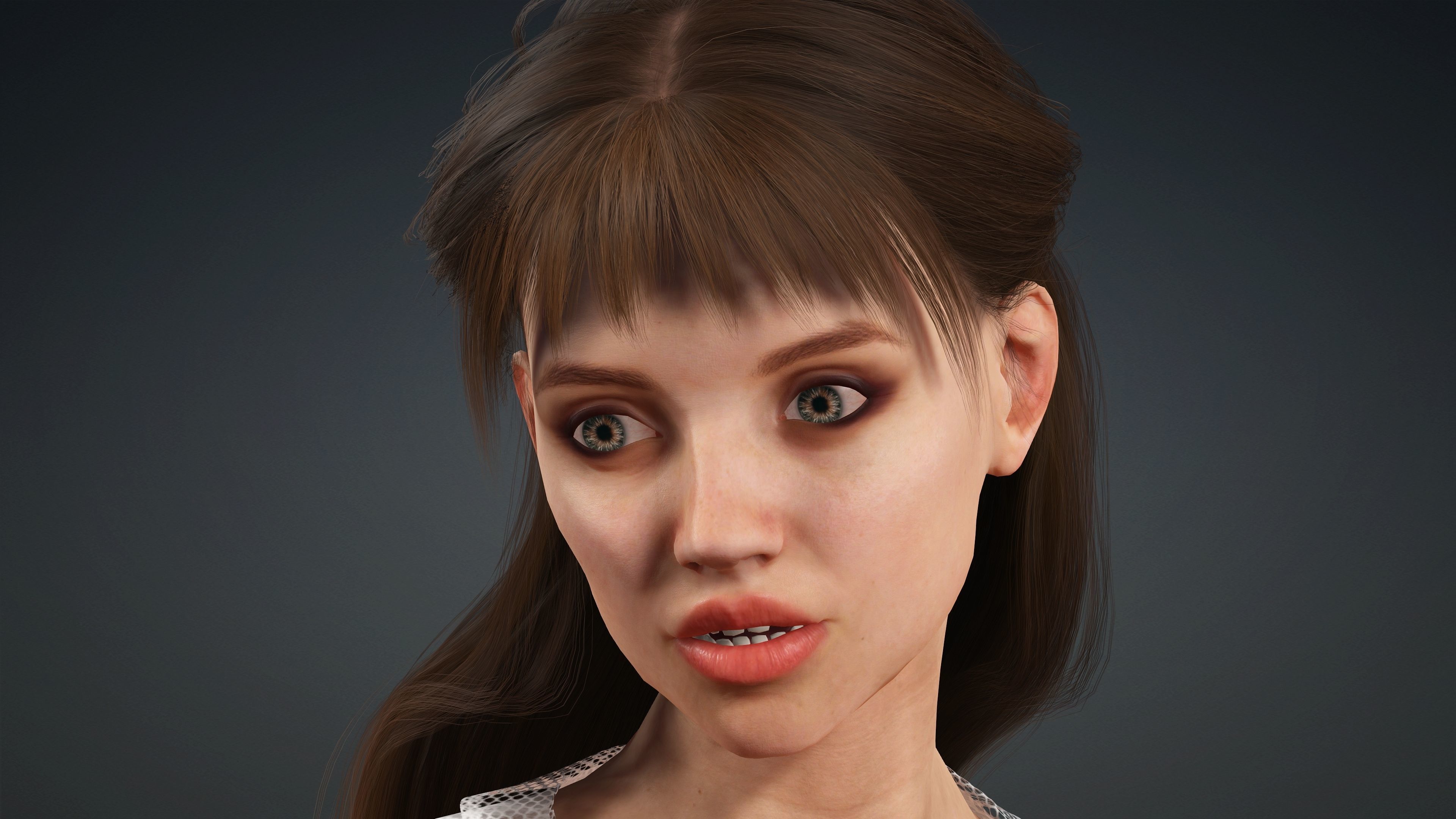 Sexy Character - Fully Rigged 3D model Low-poly 3D model_3