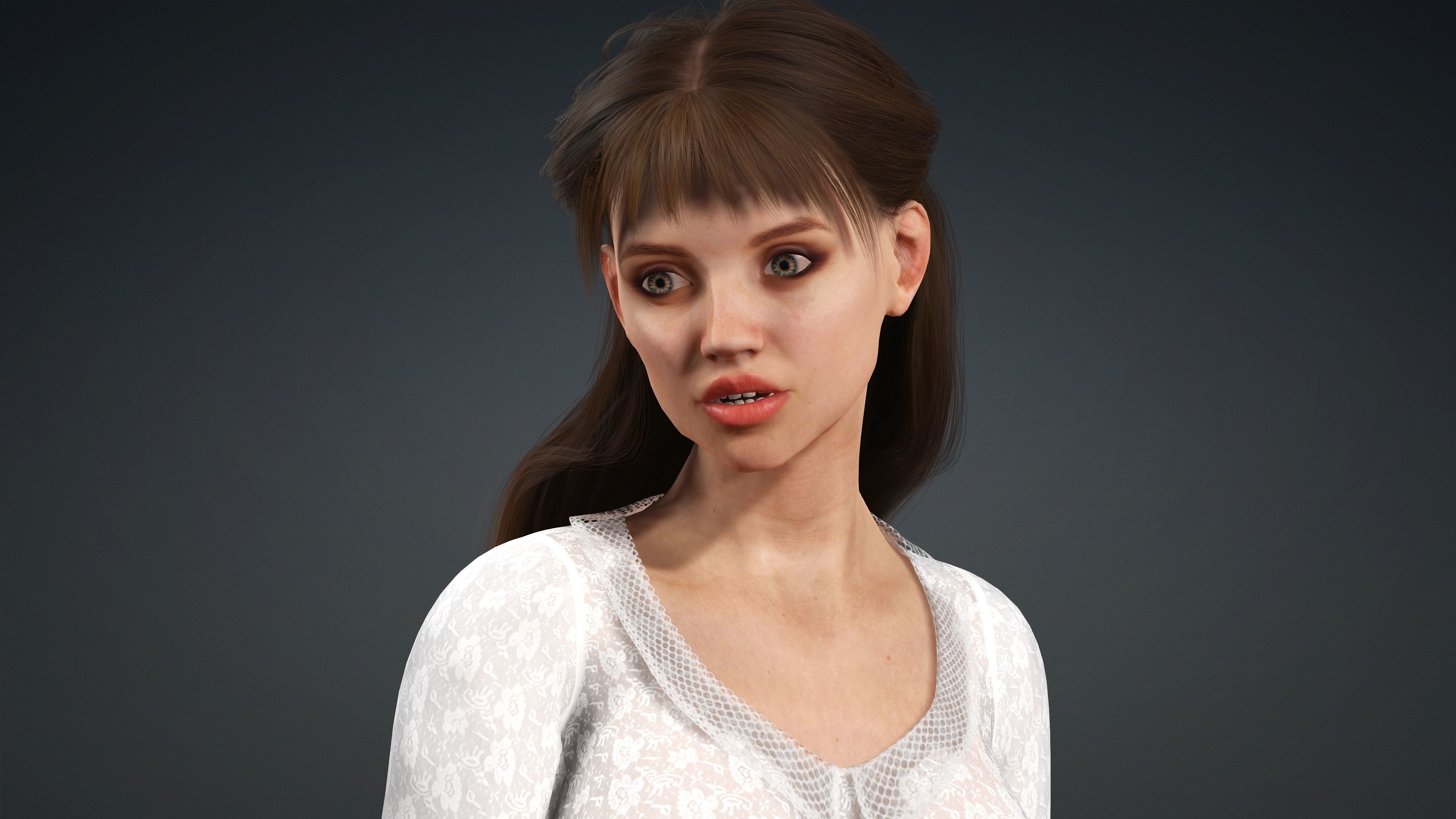 Sexy Character - Fully Rigged 3D model Low-poly 3D model_2