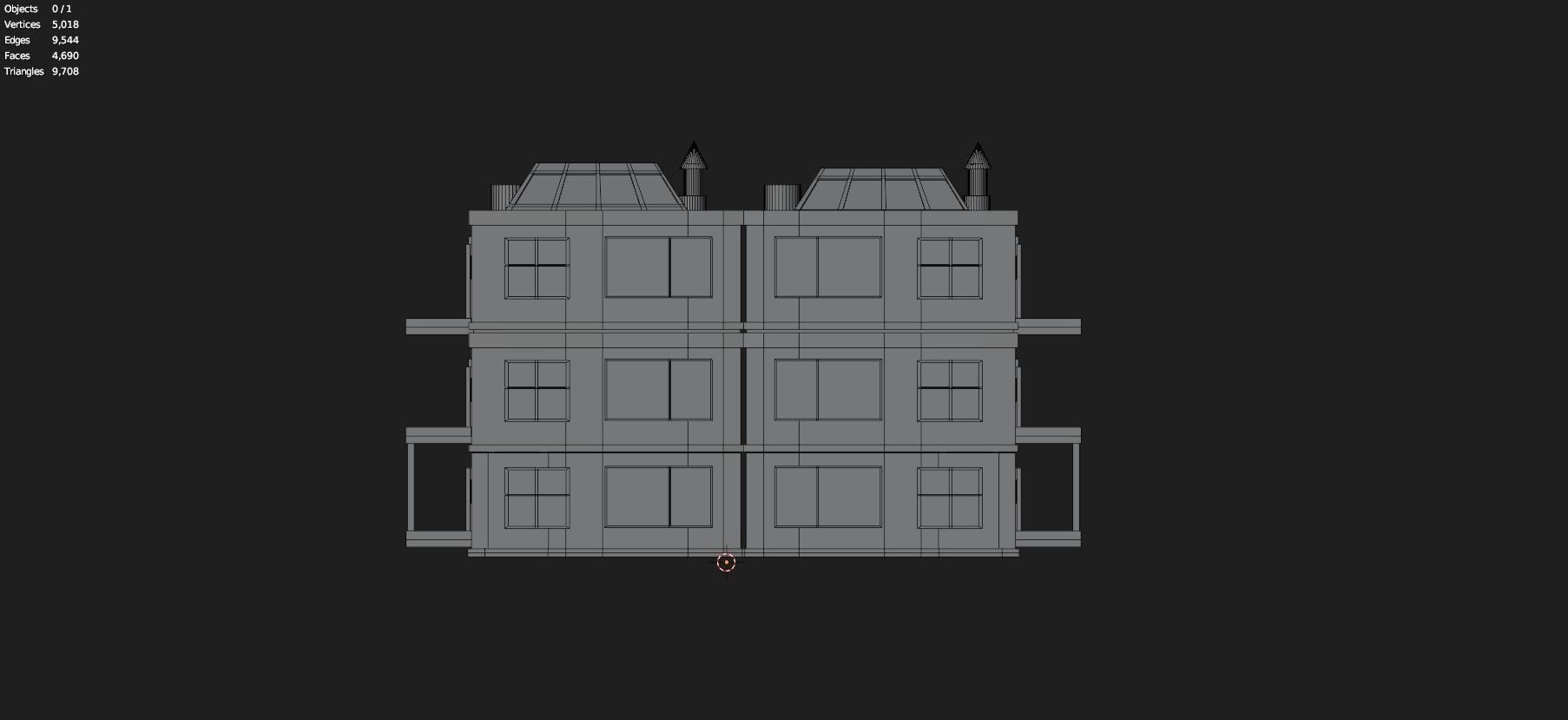 Low Poly Stylized Building -5 - Mobile Game Ready Asset Low-poly 3D model_16