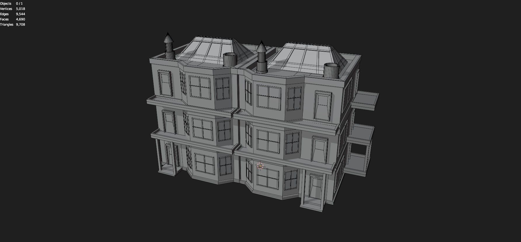 Low Poly Stylized Building -5 - Mobile Game Ready Asset Low-poly 3D model_14