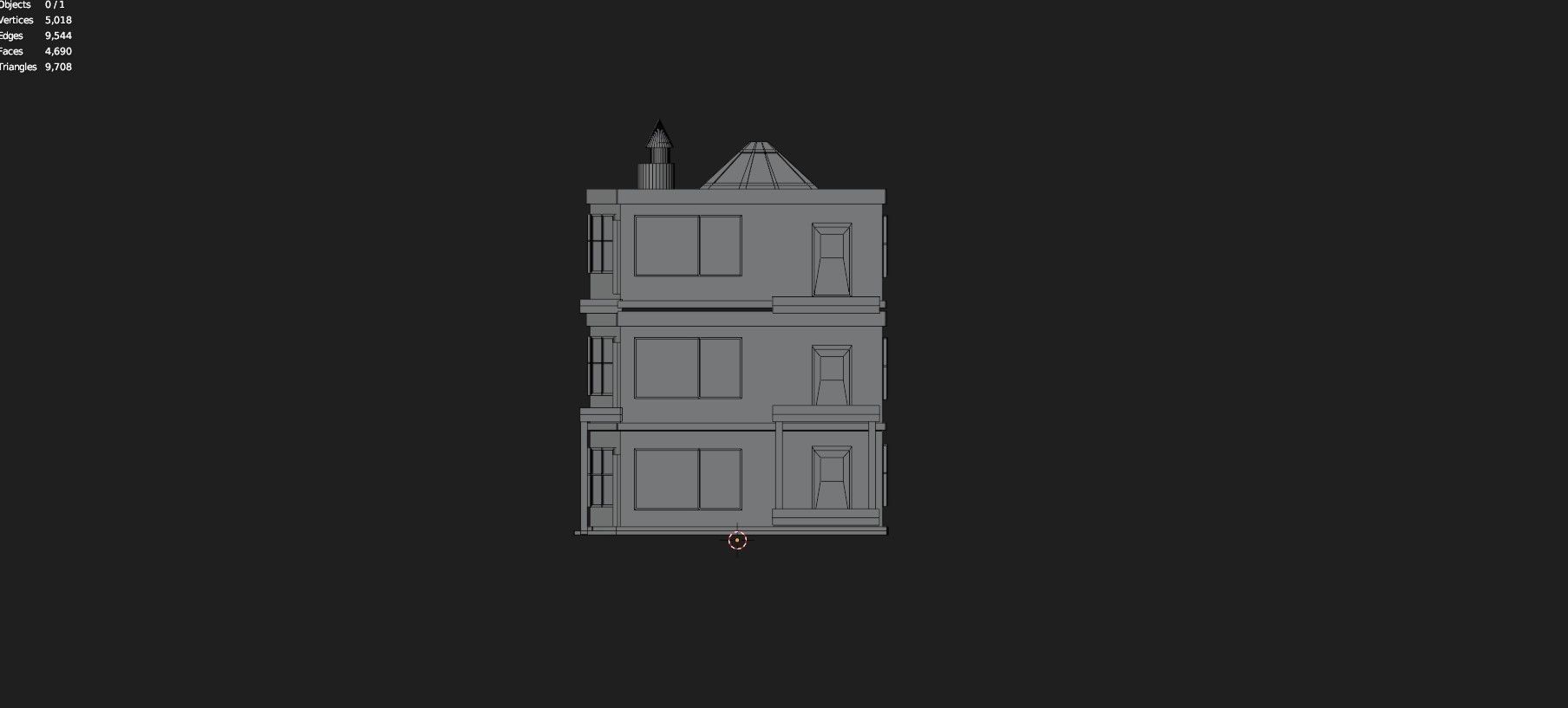 Low Poly Stylized Building -5 - Mobile Game Ready Asset Low-poly 3D model_15