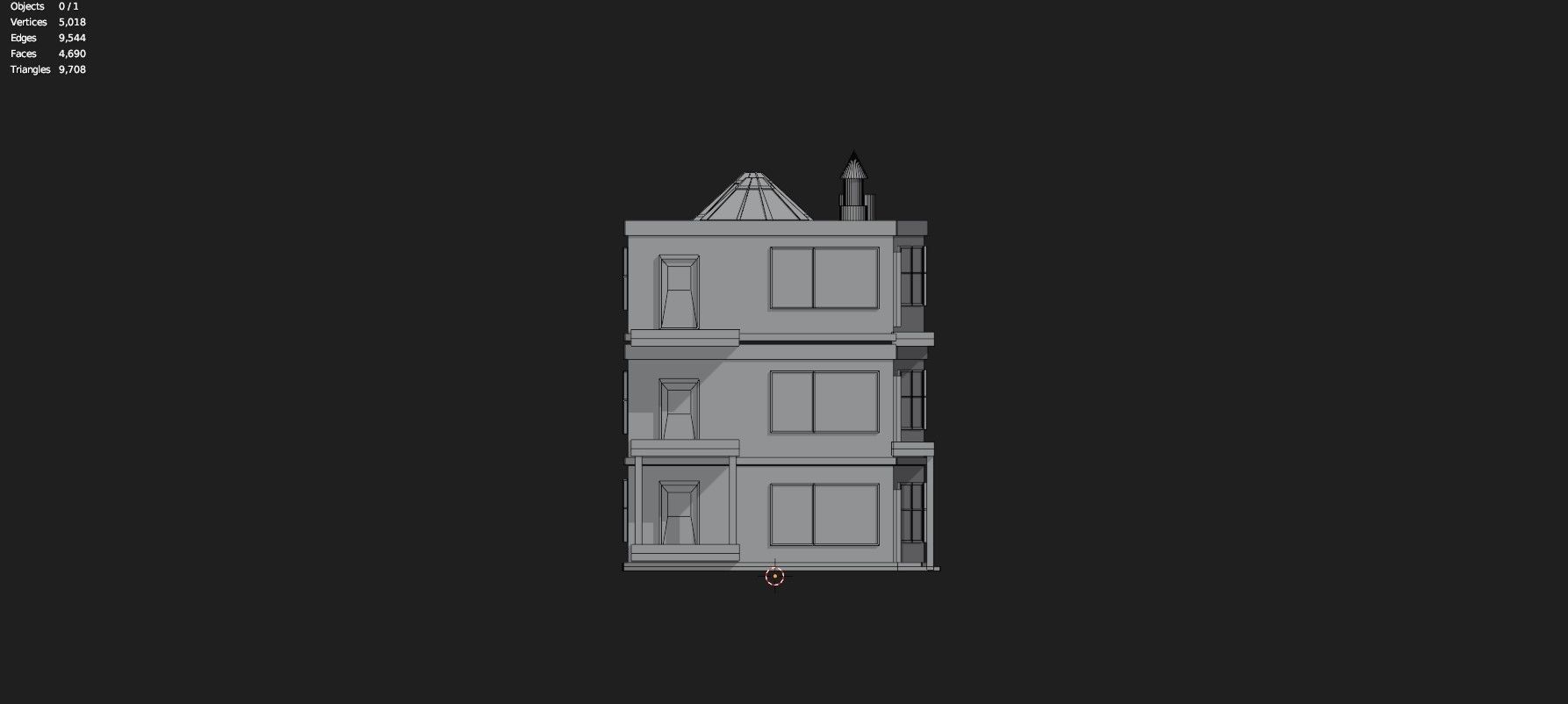 Low Poly Stylized Building -5 - Mobile Game Ready Asset Low-poly 3D model_17