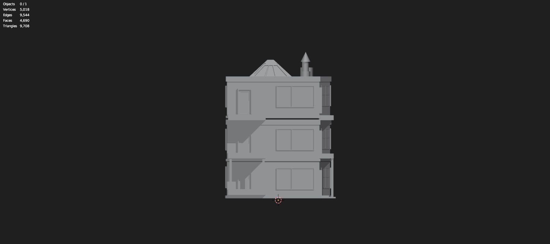 Low Poly Stylized Building -5 - Mobile Game Ready Asset Low-poly 3D model_12