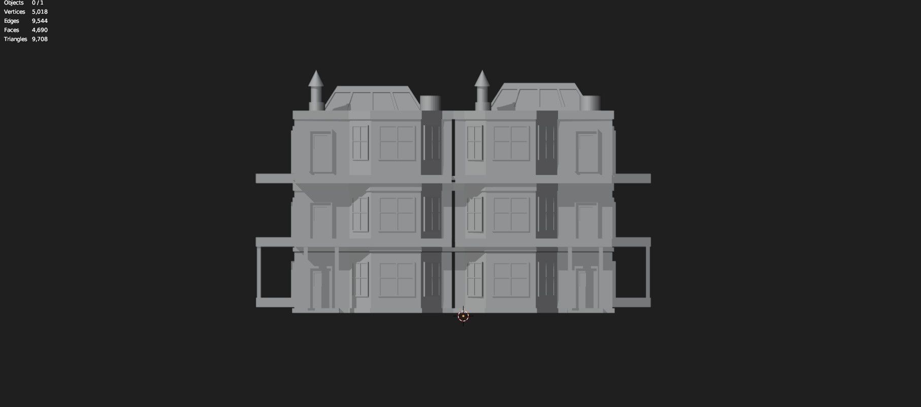 Low Poly Stylized Building -5 - Mobile Game Ready Asset Low-poly 3D model_9