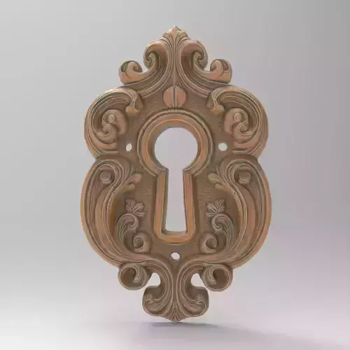 Baroque Keyhole Ornate Vintage Replacement 3D print model