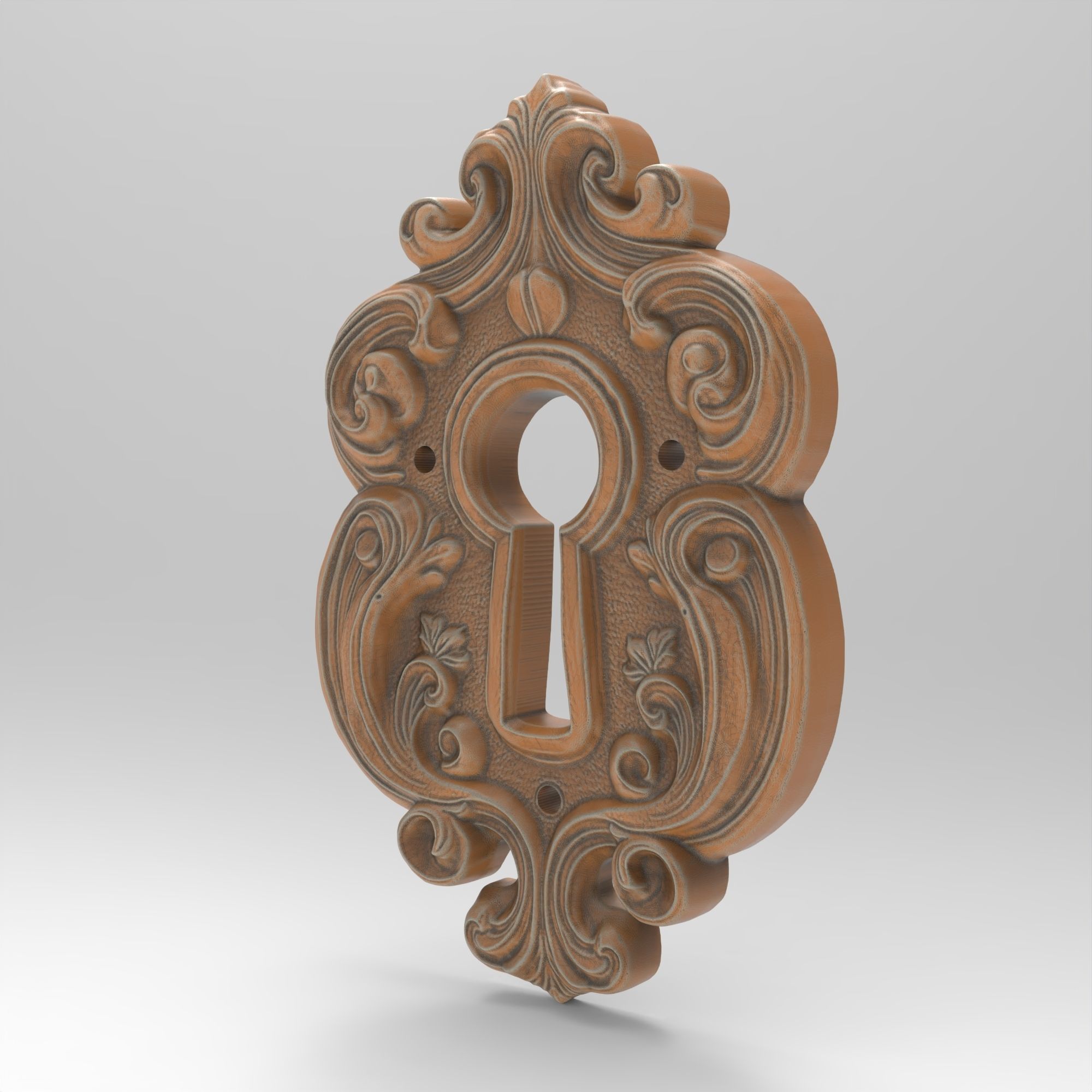 Baroque Keyhole Ornate Vintage Replacement 3D print model_1