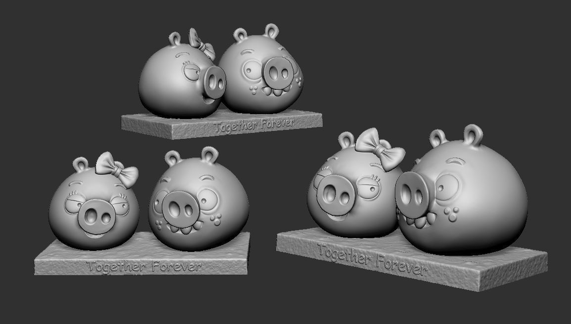 Piggy - Valentines Day 3D print model_4