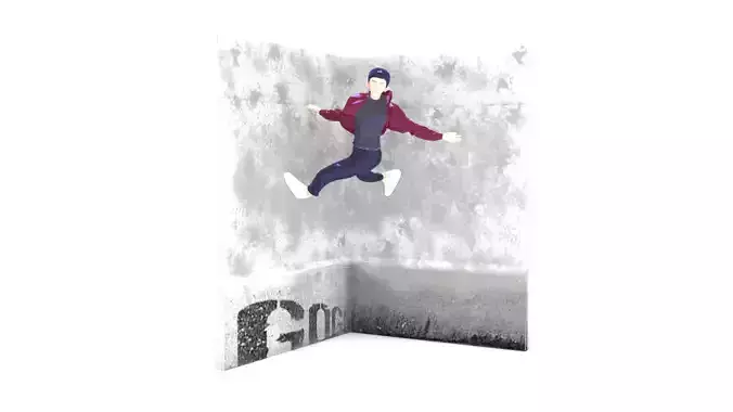 People man Partkour extream sport  STL