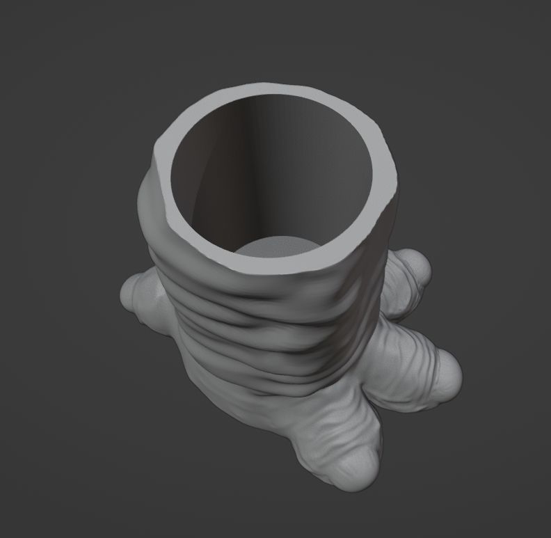 Monster Foot Planter - Pen Holder 3D print model_8