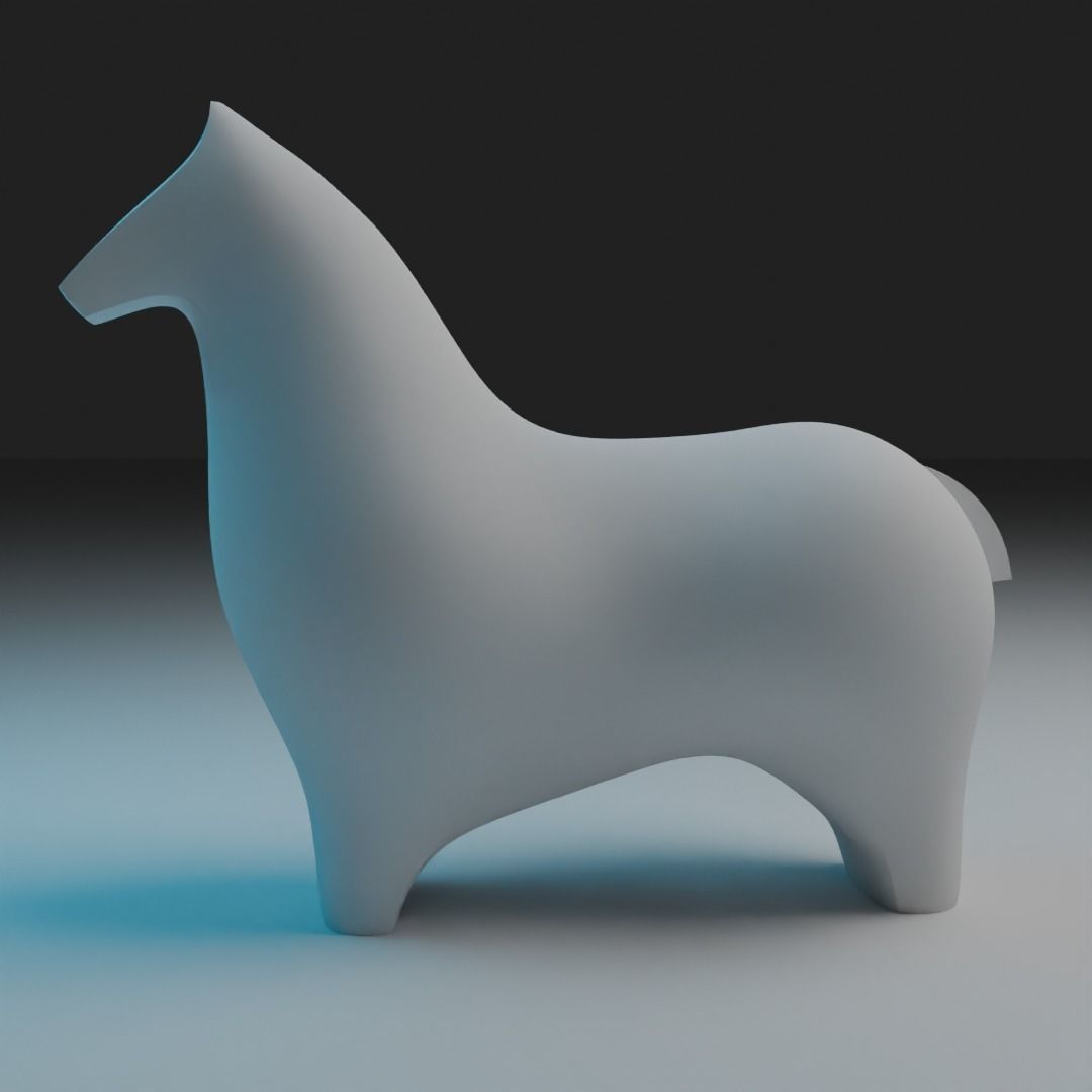 Minimal Horse 3D print model_1
