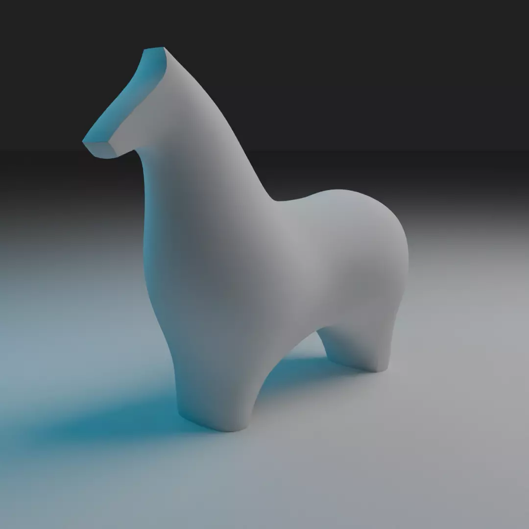 Minimal Horse 3D print model_0