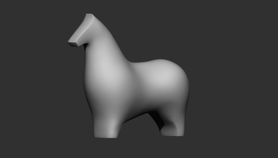 Minimal Horse 3D print model_2