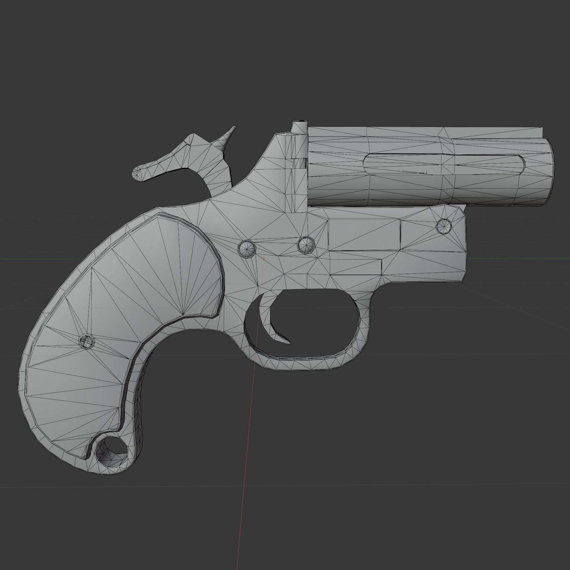 Flare Gun Low-poly 3D model_6