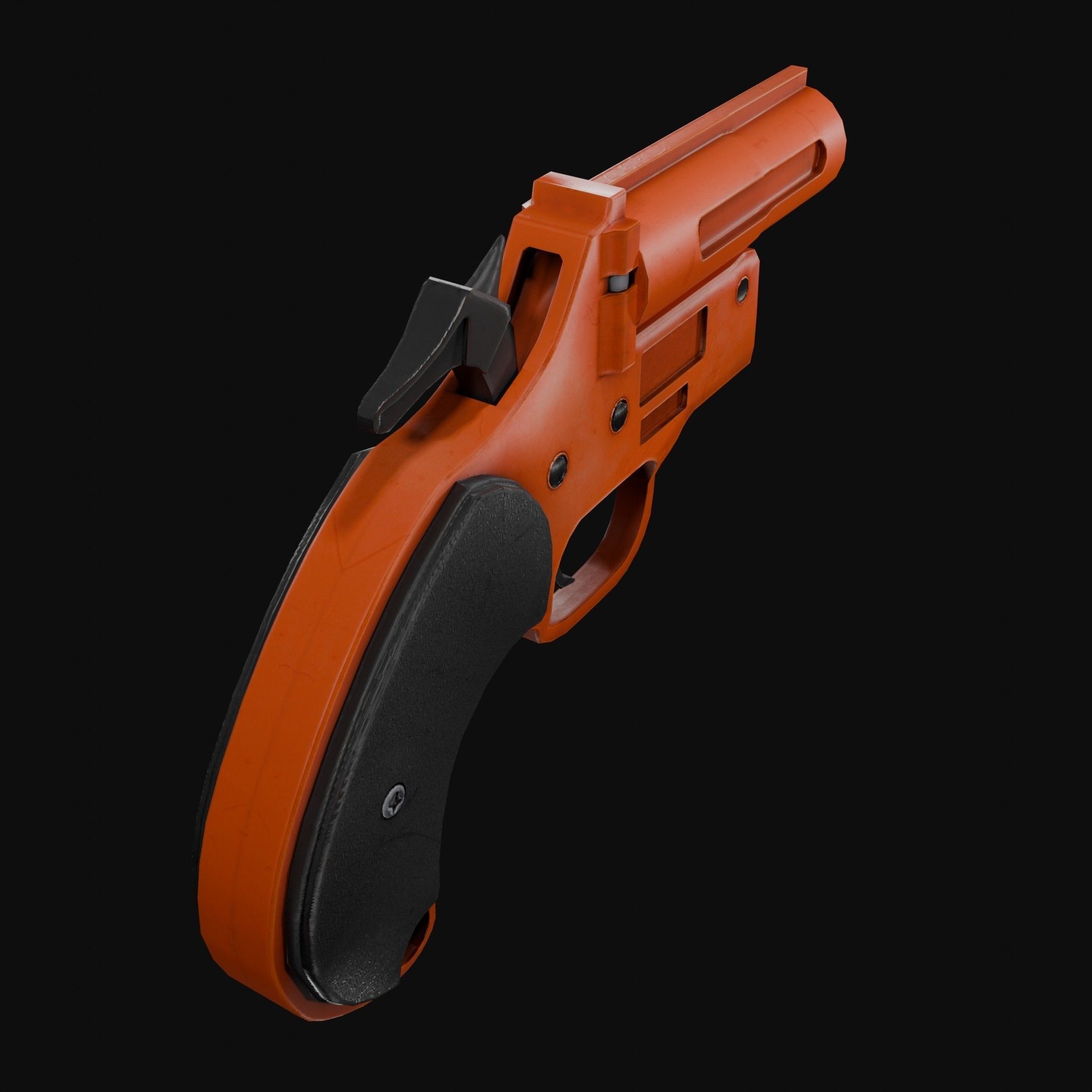 Flare Gun Low-poly 3D model_1