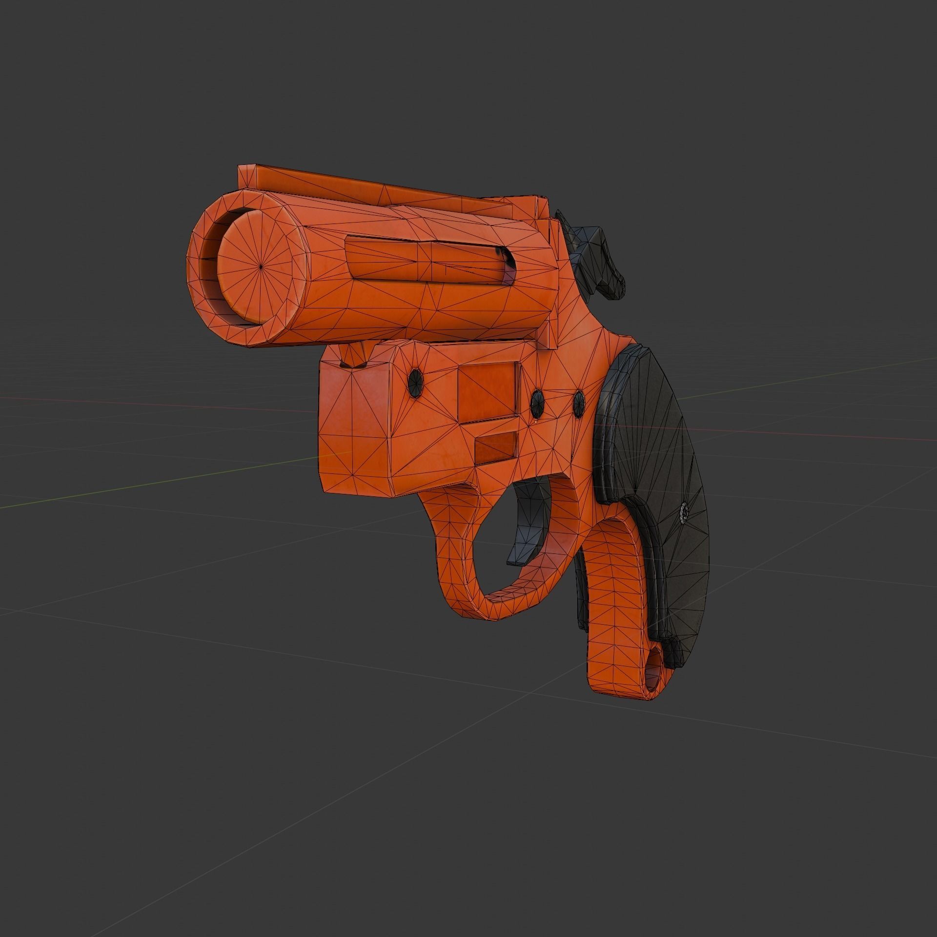 Flare Gun Low-poly 3D model_5