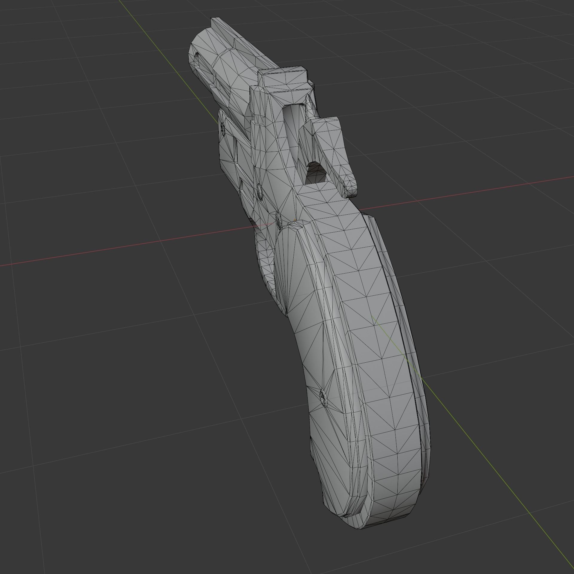 Flare Gun Low-poly 3D model_7