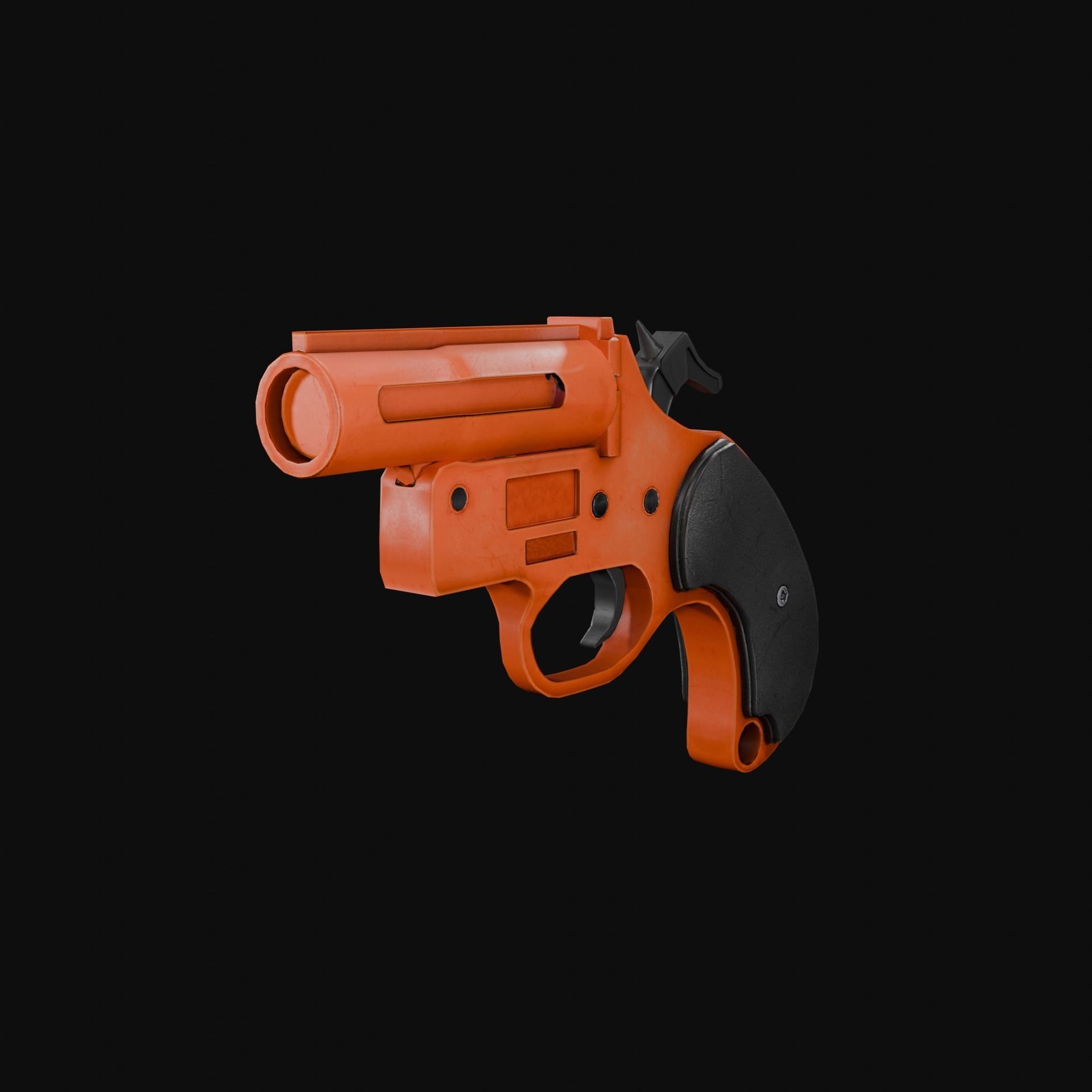 Flare Gun Low-poly 3D model_2