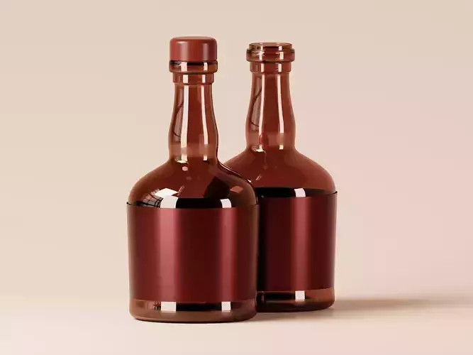 Vodka Bottle 3D Model