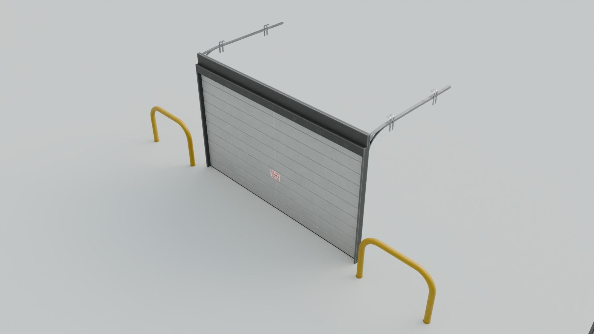 Industrial Garage Doors 4K and 2K Textures Low-poly 3D model_13